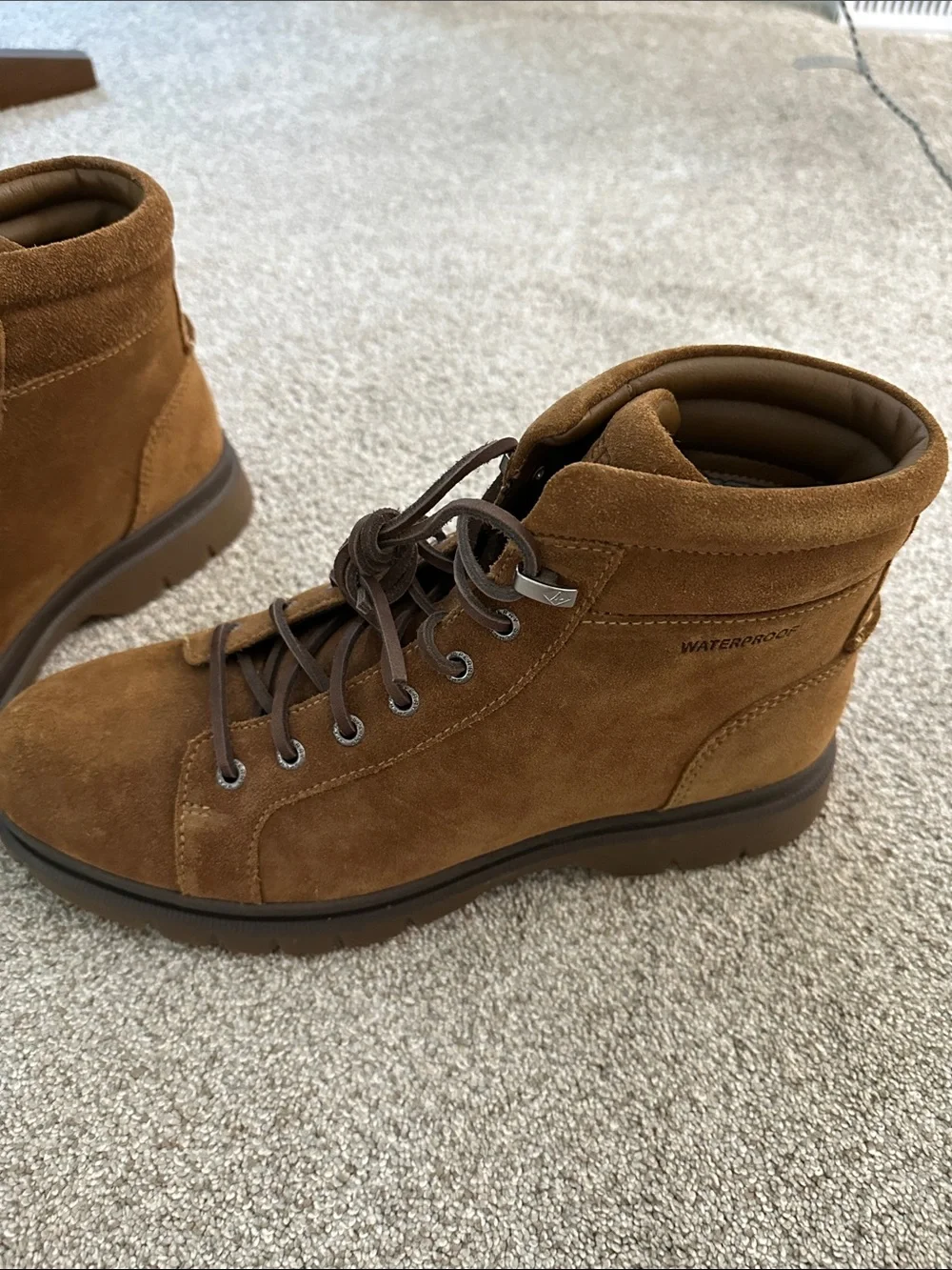Sperry Watertown LTT waterproof Men's Suede Chukka Boots in Cognac Brown size 10